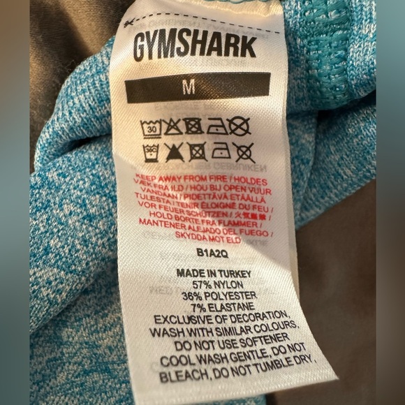 Gymshark Women’s Flex High Waisted Blue Performance Leggings Size Medium - Picture 7 of 7